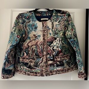 L'AGENCE Lian Scenic Tapestry Jacket size Large in perfect condition. Chic!